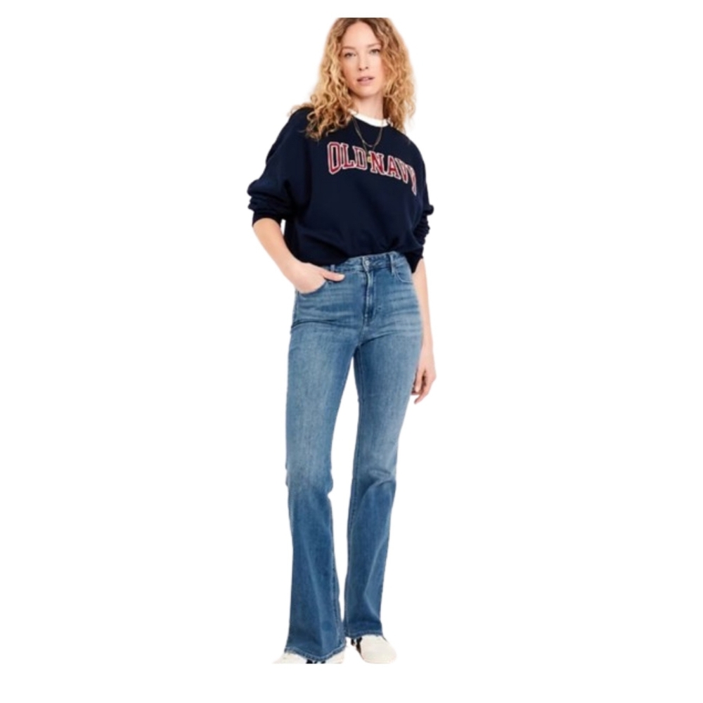 Old Navy WOW Flare High Rise Denim Jean 14 Short 14S